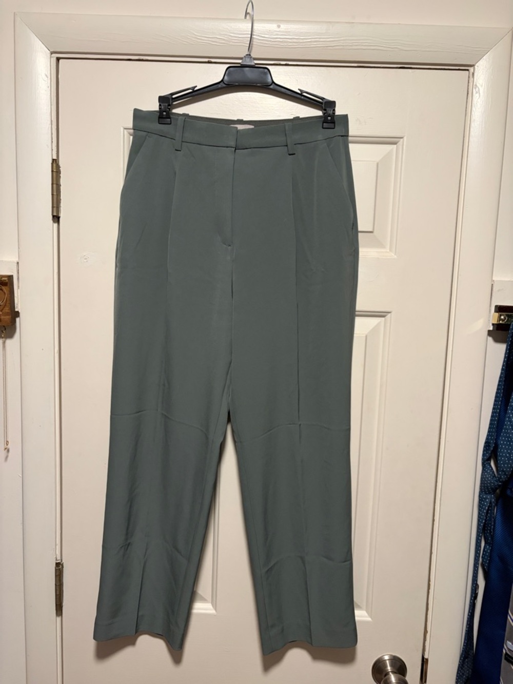 H&M Sage Green Straight Leg Women's Trousers